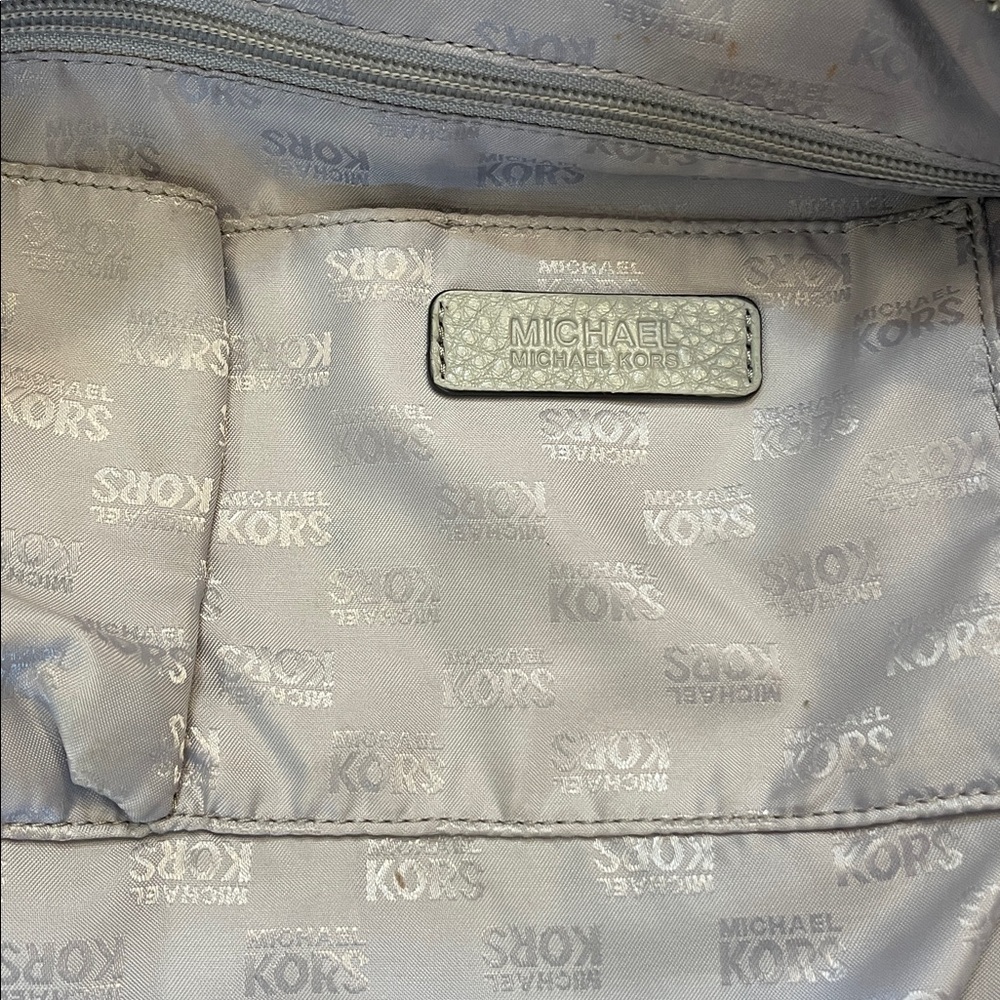 Michael Kors Gray Leather Shoulder Bag/ Satchel - Picture 6 of 14